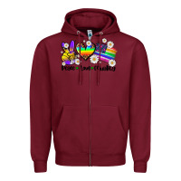 Burgundy peace love  equality Zipper Hoodie - AdoDesignShop