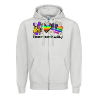 Peace Love  Equality Zipper Hoodie | Teevron