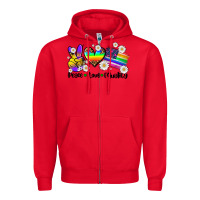 Red peace love  equality Zipper Hoodie - AdoDesignShop