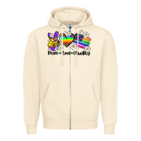 Sandshell peace love  equality Zipper Hoodie - AdoDesignShop
