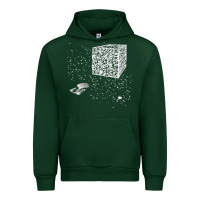 Forest Green qr code cube we are the borg Urban Hoodie - linhVisuals