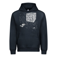 Navy qr code cube we are the borg Urban Hoodie - linhVisuals
