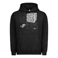 Pigment Black qr code cube we are the borg Urban Hoodie - linhVisuals