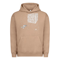 Pigment Burro qr code cube we are the borg Urban Hoodie - linhVisuals