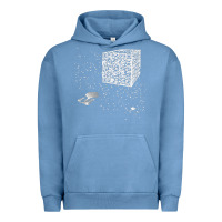 Pigment Pebble Blue qr code cube we are the borg Urban Hoodie - linhVisuals