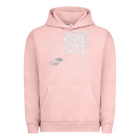 Pigment Salmon qr code cube we are the borg Urban Hoodie - linhVisuals
