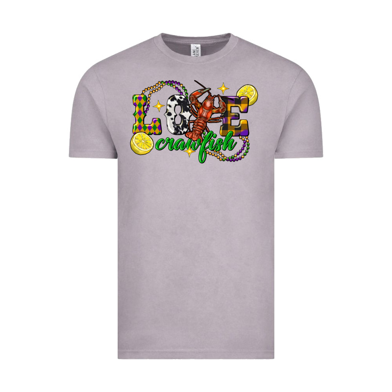 Mardi Gras Love Crawfish Vintage Tee by FaDigitalArtStudio | Teevron