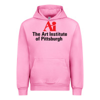 Fuchsia Pink Art Institute of Pittsburgh Urban Hoodie - linhVisuals