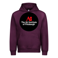 Mauve Wine Art Institute of Pittsburgh Urban Hoodie - linhVisuals