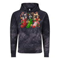 Cloud Black french bulldog with christmas socks Vintage Hoodie - FaDigitalArtStudio