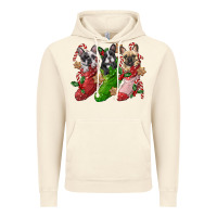 Vintage Artic french bulldog with christmas socks Vintage Hoodie - FaDigitalArtStudio