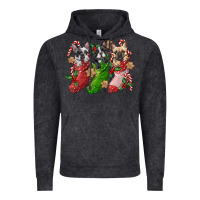 Vintage Black french bulldog with christmas socks Vintage Hoodie - FaDigitalArtStudio