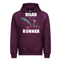 Mauve Wine Road Runner Beep Beep Urban Hoodie - linhVisuals