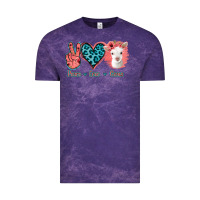 Cloud Purple Peace Love Goats Vintage Tee - Jasminsmagicworld
