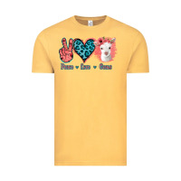 Vintage Mustard Peace Love Goats Vintage Tee - Jasminsmagicworld