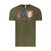 Vintage Olive Peace Love Goats Vintage Tee - Jasminsmagicworld