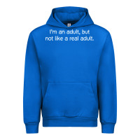 Cobalt i'm an adult, but not like Urban Hoodie - linhVisuals