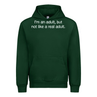 Forest Green i'm an adult, but not like Urban Hoodie - linhVisuals