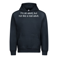 Navy i'm an adult, but not like Urban Hoodie - linhVisuals