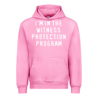 Fuchsia Pink i'm in the witness protection program Urban Hoodie - linhVisuals