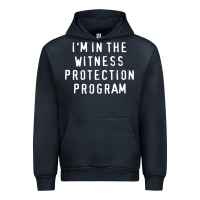 Navy i'm in the witness protection program Urban Hoodie - linhVisuals