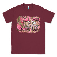 Burgundy give boot to the cancer Classic Tee - CowGirlArtShop