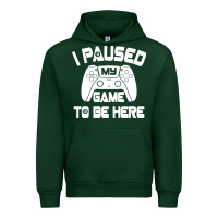 Forest Green i paused my game to be here Urban Hoodie - linhVisuals