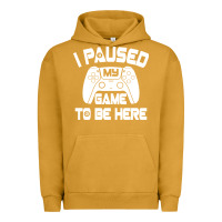 Pigment Peanut Butter i paused my game to be here Urban Hoodie - linhVisuals