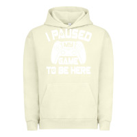 Pigment Pistachio i paused my game to be here Urban Hoodie - linhVisuals