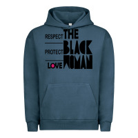 Pigment Midnight Navy respect protect love the black woman Urban Hoodie - linhVisuals