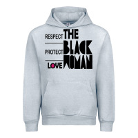 Heather Grey respect protect love the black woman Urban Hoodie - linhVisuals