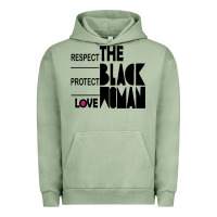 Pigment Oil Green respect protect love the black woman Urban Hoodie - linhVisuals