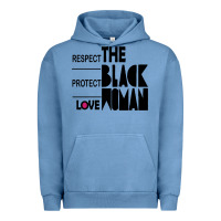 Pigment Pebble Blue respect protect love the black woman Urban Hoodie - linhVisuals