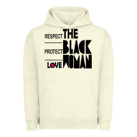 Pigment Pistachio respect protect love the black woman Urban Hoodie - linhVisuals