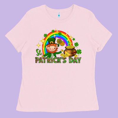 St. Patrick's Day Elf With Elements Ladies Tee Designed By Howdyjamesfarm