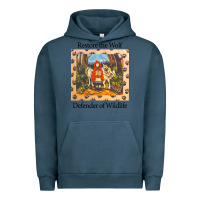 Pigment Midnight Navy restore the wolf defenders of wildlife Urban Hoodie - linhVisuals