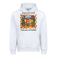 White restore the wolf defenders of wildlife Urban Hoodie - linhVisuals