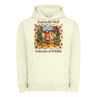 Pigment Pistachio restore the wolf defenders of wildlife Urban Hoodie - linhVisuals