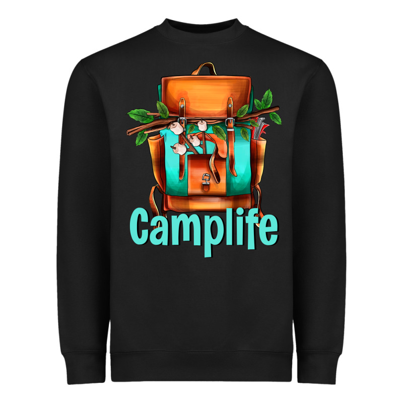 Camp Life Camp Backpack Heavyweight Sweatshirt by AdoDesignShop | Teevron