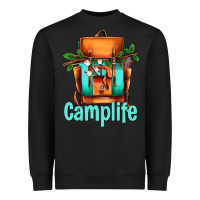 Black camp life camp backpack Heavyweight Sweatshirt - AdoDesignShop