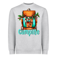 Heather Grey camp life camp backpack Heavyweight Sweatshirt - AdoDesignShop
