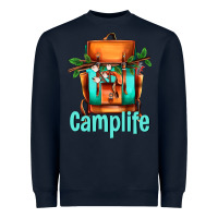 Navy camp life camp backpack Heavyweight Sweatshirt - AdoDesignShop