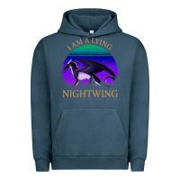 Pigment Midnight Navy wings of fire i am a lying nightwing vintage Urban Hoodie - linhVisuals