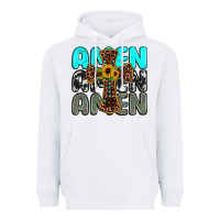 White amen Heavyweight Hoodie - JahusDesignShop