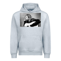 Heather Grey kurt smoking Urban Hoodie - linhVisuals