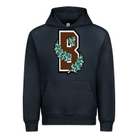 Navy brown university Urban Hoodie - linhVisuals