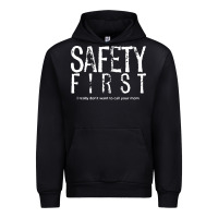Black safety first science teacher Urban Hoodie - linhVisuals