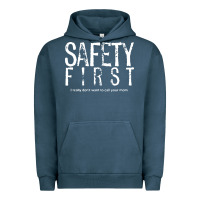 Pigment Midnight Navy safety first science teacher Urban Hoodie - linhVisuals