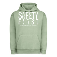 Pigment Oil Green safety first science teacher Urban Hoodie - linhVisuals