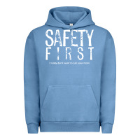 Pigment Pebble Blue safety first science teacher Urban Hoodie - linhVisuals